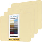 KING MOUNTAIN Canvas Repair Patch 9 x11 Inch 4 Pcs Self-Adhesive Waterproof Fabric Patch for Sofas, Tents, Furniture,Tote Bags, Car Seats (Beige)