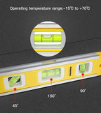 9 Inch Torpedo Level, Magnetic Box Level with 45°/90°/180° Bubbles, Shock Resistant Bubble Level Tool for Measuring