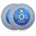 Diamond Porcelain Tile Saw Blade - BRSCHNITT 2pcs 4.5" Super Thin Diamond Cutting Grinding Disc with X Teeth Arbor 7/8“-5/8“ for Ceramic Tiles,Granite,Marble Angle Grinder Circle Saw Blade
