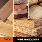 KENDO 2-Pack 10 Inch 40T&60T Carbide-Tipped Circular Saw Blade with 5/8 Inch Arbor, Professional ATB Finishing Woodworking Miter/Table Saw Blades for Plywood, Laminate, Ripping Wood