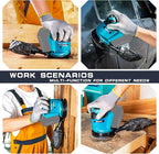 IRONFIST Random Orbit Sander, 5inch Sander Compatible with MAKITA 18V Batteries, 3 Speed 7000/9500/11000opm Adjustable with Dust Bag, Include 2000mAh Battery & Charger & 23pcs Accessories