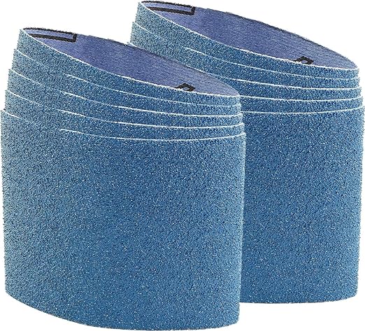 CS Unitec | 42080 | PTX Zirconium Grinding Belt Sleeve for Metal Grinding. 80 Grit, 3.5" Diameter x 4" Wide (Pack of 10) - Made in Germany