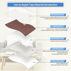 KING MOUNTAIN Canvas Repair Tape,Outdoor Gear Patch, 4×63 Inches,Waterproof,Self-Adhesive for Repairing Boat Covers,Sun Shades,Sofas,Tents,Lounge Chairs,Awnings (Brown)