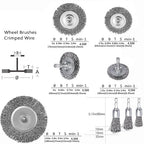 Wire Wheel Cup Brush Set,0.012-Inch Coarse Crimped Carbon Steel,Die Grinder Wire Brush for Drill,1/4In Hex Shank,Wire Drill Brush Set (24 Pack)