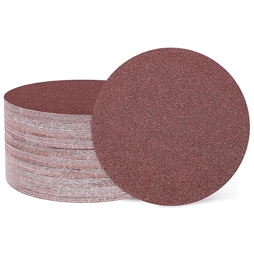 HARFINGTON 60 Pcs 6 Inch Sanding Disc 40 Grit Hook and Loop Sandpaper Random Orbital Sander Pads for Woodworking Automotive Metal Polishing