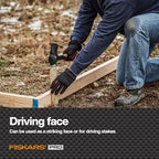 Fiskars Pro IsoCore Maul - 2.5-Pound Wood Splitter for Small Size Logs and Kindling with Shock-Absorbing Handle - Black/Orange