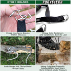 The Pocketech's Arborist Rope Tree Climbing Kit - 48 Inch Long High Limb Hand Chain Saw Kits - 62 Teeth-Blades on Both Sides for Arborist Equipment, Climbing Rope, and Climbing GearClim