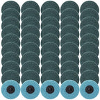 50 Pcs 3 Inch Sanding Discs Quick Change Sanding Discs Nylon Surface Conditioning Grinder Wheels for Angle Grinder, Stock and Rust Removal, Grinding, Deburring (Blue)
