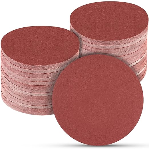 100 PCS 6 Inch Sanding Discs 180 Grit, 6 Hole Hook and Loop Sandpaper, Round Orbital Sand Paper Discs for Sander