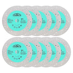 Rock Slab Grinding Disc - 7 inch Glass Cutter Disc(10pcs), Granite Cutting Blade, Diamond Grinder Wheel for Rock Slab, Stone, Tile, Marble, Granite, Glass Diamond Saw Blades