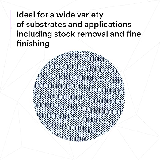 3M Xtract Net Disc 310W, 120+, 3 in, Die 300V, Pack of 50 Hook and Loop Sanding Discs, Virtually Dust-Free, Value Option for Metal, Wood, Composites, Stock Removal, and Fine Finishing