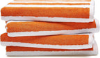 Amazon Basics Cabana Stripe Beach Towel, Pack of 4, Orange, 30 in x 60 in