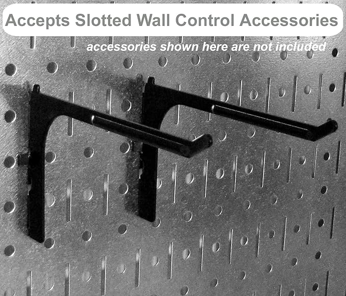 Wall Control Pegboard 32in x 16in White Metal Pegboard Tool Board Panel