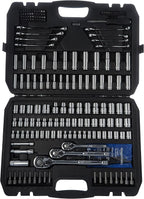 Amazon Basics Mechanic's Socket Tool Set With Case, SAE and Metric Sizes, 201-Piece
