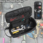 Heavy Duty Small Tool Bag with D-Ring Clip,Flag Patch&Shoulder Strap - Small Tactical Molle Zipper Tool Bag,EDC Storage Tool Bags for Men,Multipurpose Utility Work Organizer Bag