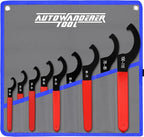 9Pcs Coilover Spanner Wrench Set, Adjustable Shock Wrench Universal Carbon Steel Spanners for Most Coil Over Shock Adjustments (Blue)