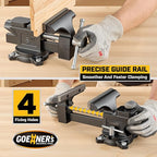 [Upgraded] Bench Vise 6” - Table Vice For Workbench, Utility Vise with Heavy Duty Cast Iron, Multi-Jaw, 270 Degree Swivel Base, Larger Anvil, Easy Adjustment for Woodworking, Workshop DIY Uses