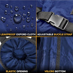 EcoNour 2 Pack Blue Car Trash Bag | Washable Back Seat Hanging Bag with Elastic Opening & Easy Mount | Garbage Can with Waterproof Oxford Material | Accessories for Camping, Traveling & Outdoor