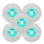 Rock Slab Grinding Disc - 3 inch Glass Cutter Disc (5pcs), Granite Cutting Blade, Diamond Grinder Wheel for Rock Slab, Stone, Tile, Marble, Granite, Glass Diamond Saw Blades