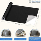 KING MOUNTAIN Canvas Repair Patch 16×60 Inch Self-Adhesive Waterproof Fabric Patch for Sofas, Tents, Furniture,Tote Bags, Car Seats (Black)