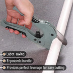 Bates- PVC Pipe Cutter, Cuts up to 1-5/8", Silver Ratcheting PVC Pipe Cutter Tool, Pipe Cutters PVC Pipe Shears, Plastic Pipe Cutter, PEX Pipe Cutter, PVC Cutter Tool, PVC Ratchet Cutter