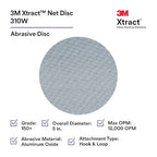 3M Xtract Net Disc 310W, 150+, 5 in, Die 500X, Pack of 50 Hook and Loop Sanding Discs, Virtually Dust-Free, Value Option for Metal, Wood, Composites, Stock Removal, and Fine Finishing
