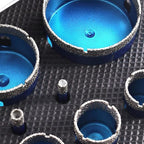 Diamond Core Drill Bit Set - BRSCHNITT Hole Saw Kit for Porcelain Tile Ceramic Marble Granite Drilling, 11pcs Bits with Triangle Shank（6/8/10/20/25/28/32/35/45/50/65mm）, KIT3, BDB54911405R103