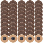 50 Pcs 3 Inch Sanding Discs Quick Change Sanding Discs Nylon Surface Conditioning Grinder Wheels for Angle Grinder, Stock and Rust Removal, Grinding, Deburring(Khaki)