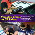 Wizards Finish Cut Buffing Pad - Velcro Backed, Blended Wool and Polyester, One-Step Buffer for Car Detailing - Cutting and Finishing Pad in One for Auto Detailing Supplies - 7½" x 1½"