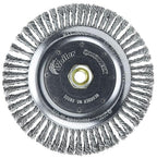 Weiler 09000 Roughneck 7" Root Pass Weld Cleaning Brush, .020" Steel Wire Fill, 5/8"-11 Unc Nut, Made in the USA, 56 Knots