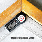 GemRed 82305 Digital Angle Finder Protractor-Stainless steel (white&red button)