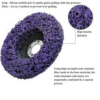 6 Pack 4-1/2" x7/8'' Strip Discs Rust Remover Wheel for Angle Grinders Clean and Remove Paint, Coating, Rust and Oxidation for Wood Metal Fiberglass Work Purple