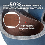 3/4 x 20.5 Inch Zirconia Sanding Belts, 40Pcs 10 Each of 40/60/80/120 Assorted Grits, Belt Sander Sanding Belt for Knife Blade Sharpening, Metal Polishing, Derusting, Woodworking