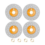 Rock Slab Grinding Disc - 4.5 inch Glass Cutter Disc (4pcs), Granite Cutting Disc, Diamond Grinder Wheel for Rock Slab, Stone, Tile, Marble, Granite, Glass Diamond Cutting Discs