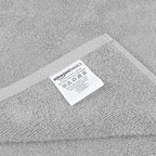 Amazon Basics 2 Piece Quick-Dry Oversize Bath Towel, 100% Cotton, Platinum, 54" x 30"