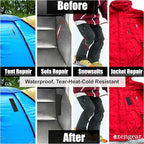 aZengear Repair Patches - Waterproof, Self-Adhesive, Tear-Cold-Heat-Resistant Polyester Fabric to Fix Down Jacket, Puffer, Snowsuit, Shoe, Tent, PVC, Clothing, Upholstery (Black (2 Strips))