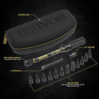 LEXIVON Bike Torque Wrench 1/4-Inch Dr. 15-Piece Kit | 72-Tooth Gear, Dual-Direction Click Type 2~26 Nm / 17.7~230.1 in-lb (LX-191)