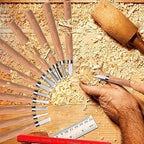 12 PCS Wood Carving Tools Set Plastic Storage Case Easy to Use Mini Wood Chisel Beginner Wood Carving Kit for Adults and Kids Carving Kit Gift