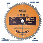 7-1/4" Ultra Finish Circular Saw Blade 60-Tooth with 5/8" Arbor for Wood