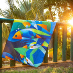 Elite Trend Quick Dry Towel Extra Large 78x35 Inch - Microfiber Beach Towel - Perfect for Beach, Travel, Swimming, Pool, Yoga, Hiking, Camping - Lightweight, Fast Drying, Compact for Adults (Fishes)