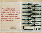 FTG USA 12 Pc #8 (11/64") Countersink Drill Bit Set for Wood with Tapered Drill Bit