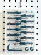 FTG USA Countersink Drill Bit Set for Wood with Tapered Drill Bit 12 Pc #4 (7/64")