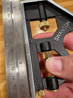 Swanson Tool Co TC132 12-Inch Combo Square with Cast Zinc Body, Stainless Steel Ruler and Brass Bolt