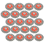 A A IN 20Pack Wire Wheel for Angle Grinder, 4 Inch Twisted Knotted Grinder Wire Wheel Brush with 5/8"-11 Threaded Arbor for Angle Grinder,Carbon Steel Wire Cup Brush for Rust,Corrosion,Paint Removal