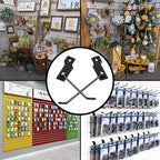 120 Packs Slatwall Hooks 6 and 8 Inch Slatwall Accessories Slat Wall Hooks Heavy Duty Pegboard Hooks for Room Garage Shop Retail Display