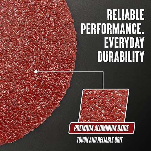 Aluminum Oxide Resin Fiber Sanding and Grinding Discs, 4.5” x 7/8”, 80 Grit - 25 Pack