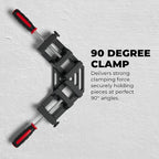 90-Degree Angle Clamp - Home Improvement Corner Clamp for Wood, Metal Tubes & Glass - Adjustable Hand Tool - Aluminum Alloy Die-Cast