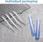 6Pcs Diamond Metal Nail Files, Double Sided Nails File, Thin Stainless Steel Manicure Pedicure Tools with Sharp Pointed Tip Individually Wrap for Women Men Salon Home(6Inch)