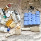 Cadence Travel Containers - Full Skincare Set - Magnetic Containers with Lids,Carry On Travel Essentials For Women/Men - 2 Small (0.56oz), 4 Medium Capsules (1.32oz), & Extender (1.43oz) - Pacific