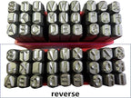 27pcs Heavy Duty Steel Stamp Uppercase Letter 5/32 4mm Hand Stamping Character Mark Code Alphabet Punch Kit for Bracelet Ring Jewelry Sheet Metal Plate Making Mold Die